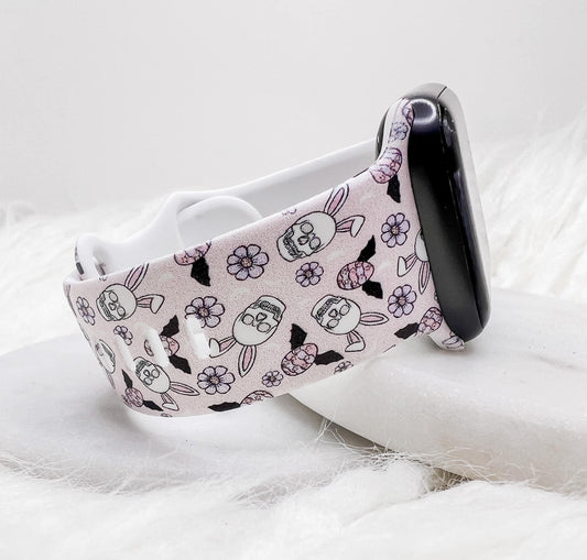 Easter Bunny Skull Watch Band compatible with Apple Watch Fitbit Samsung
