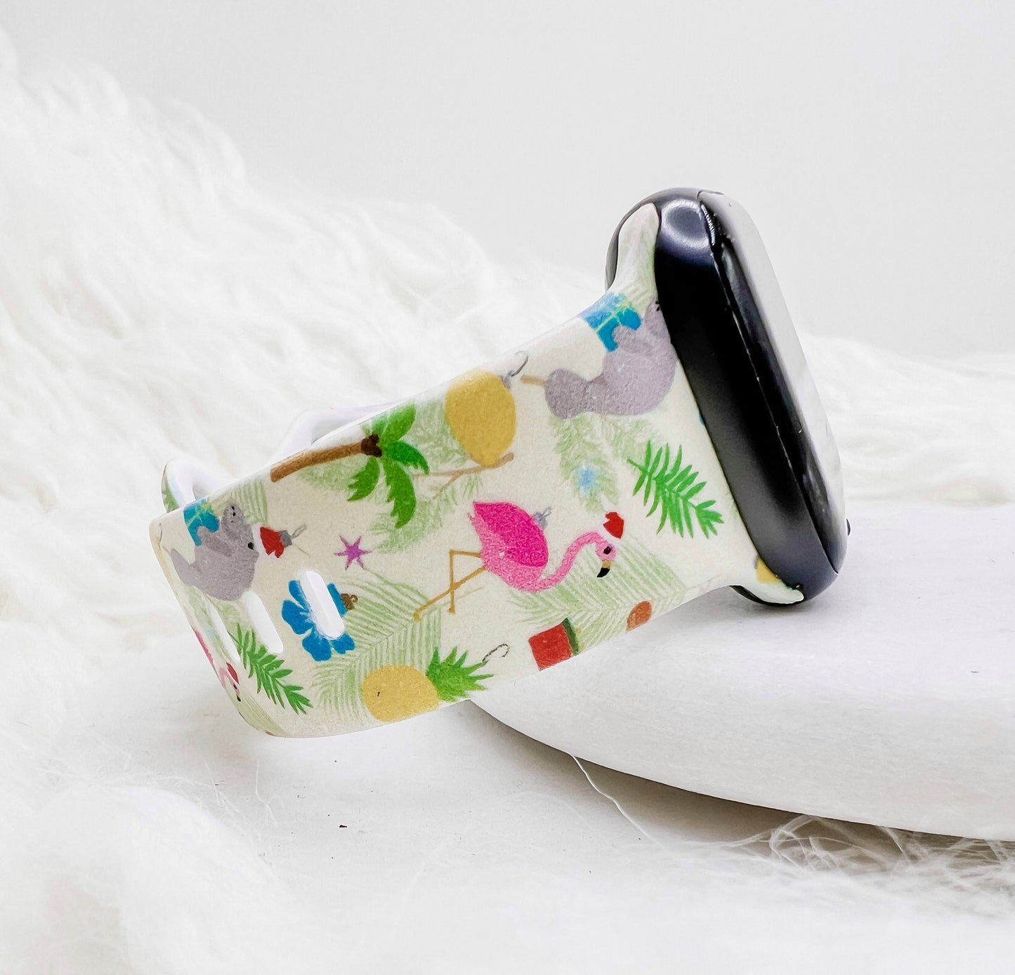 Florida tropical Christmas Watch Band compatible with Apple Watch Fitbit Samsung