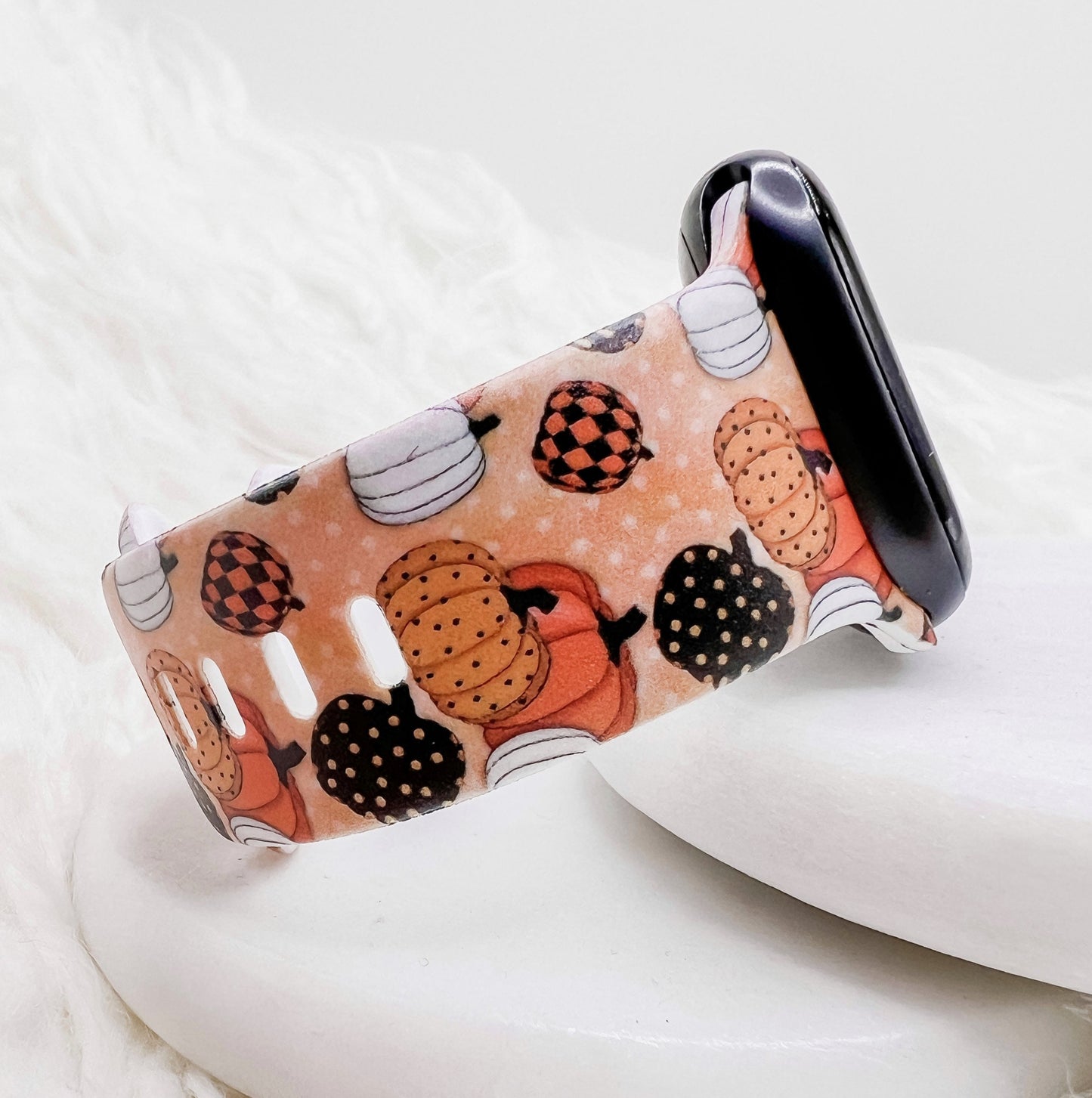 Polka Dot Pumpkin Watch Band Compatible with Apple Watch