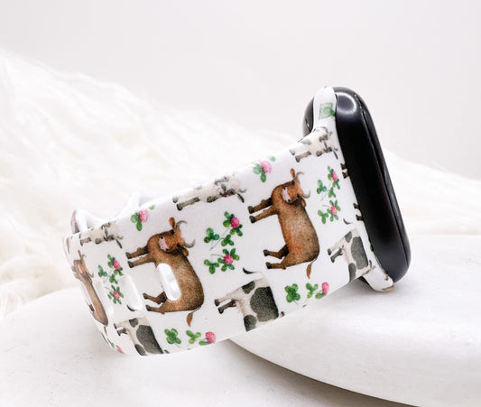 Cow Watch Band compatible with Apple Watch Fitbit Samsung