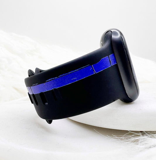 Police Thin Blue Line Watch Band compatible with Apple Watch Fitbit Samsung