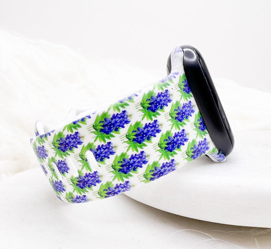 Lilac Floral Watch Band compatible with Apple Watch Fitbit Samsung