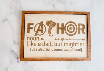 Fathor Dad sign