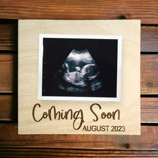 Coming soon Ultrasound Baby Sign