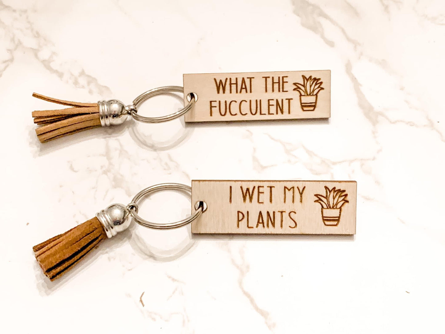 Succulent keychains