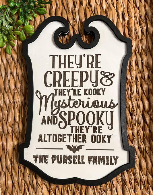 Halloween family sign