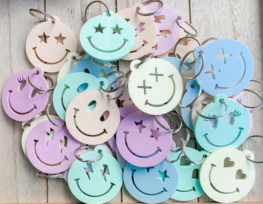 Smiley face keychains