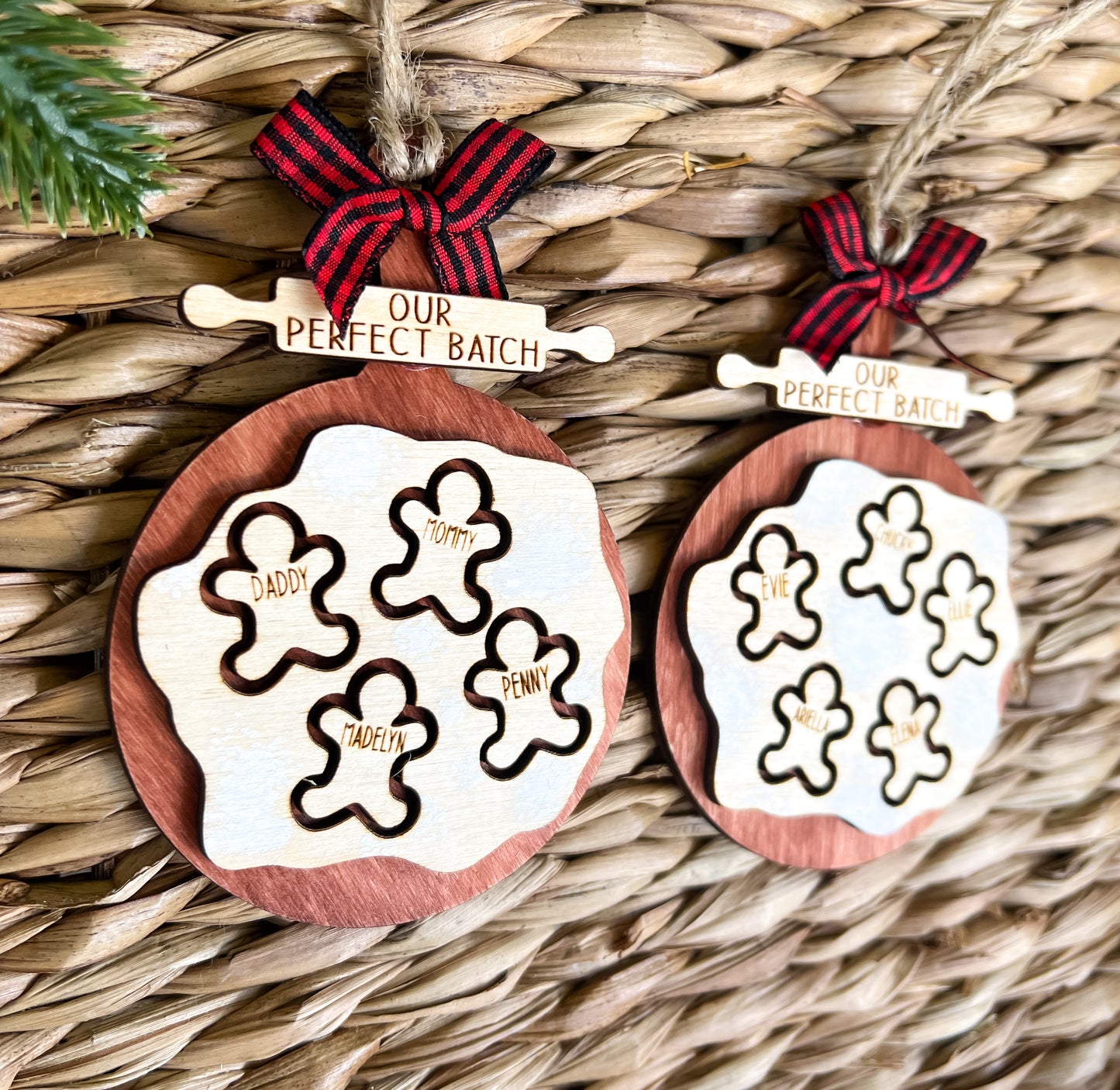 Cookie cutter family ornament